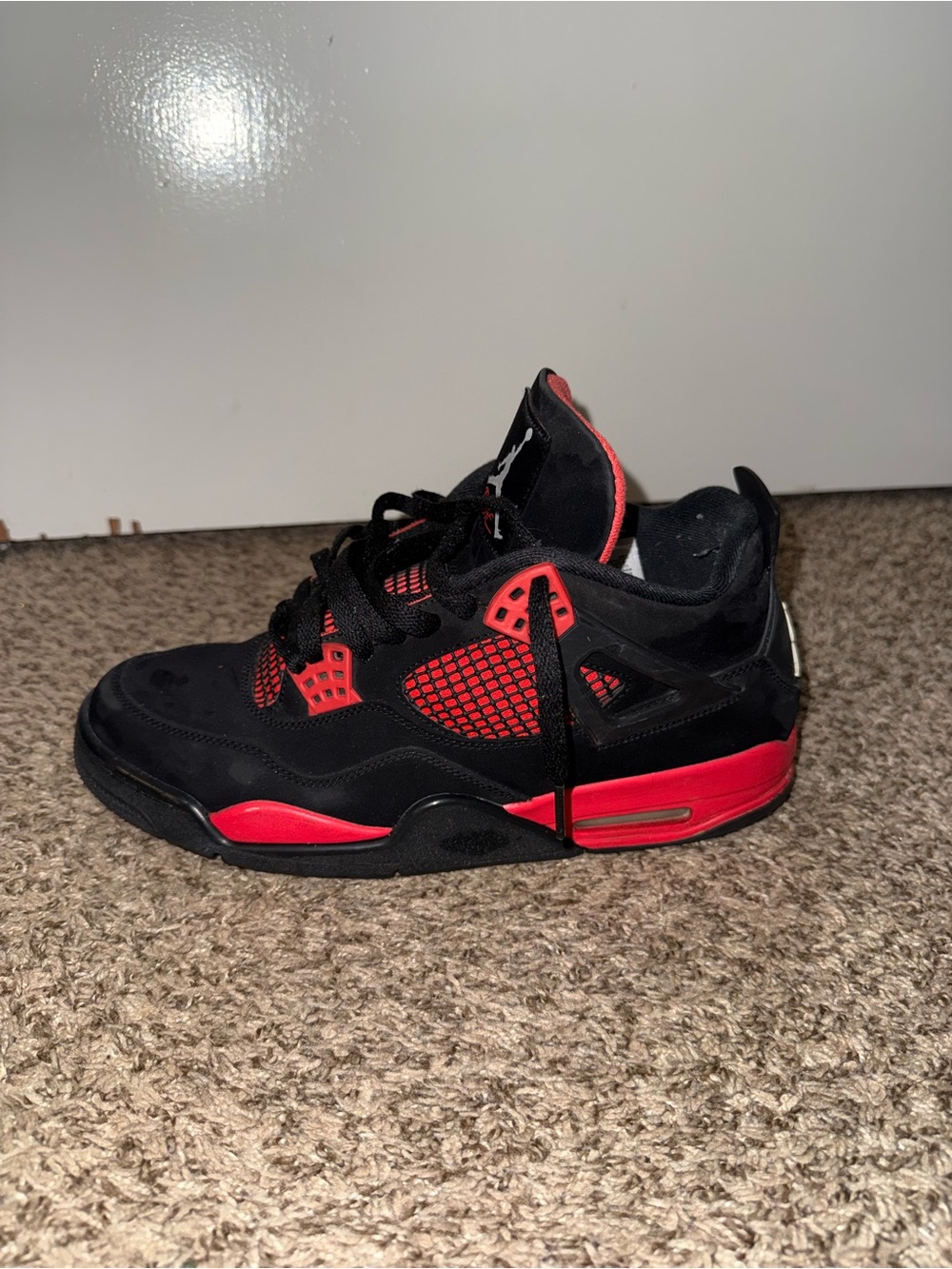 Jordan Black and Red Retro Basketball Shoe